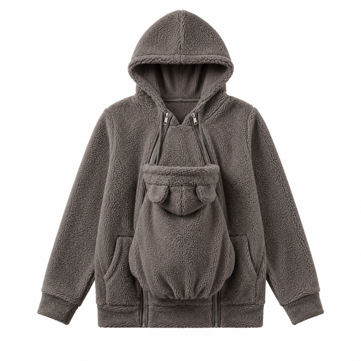 LittleKangaroo - 2-in-1 Warm Fleece Baby Carrier Hoodie
