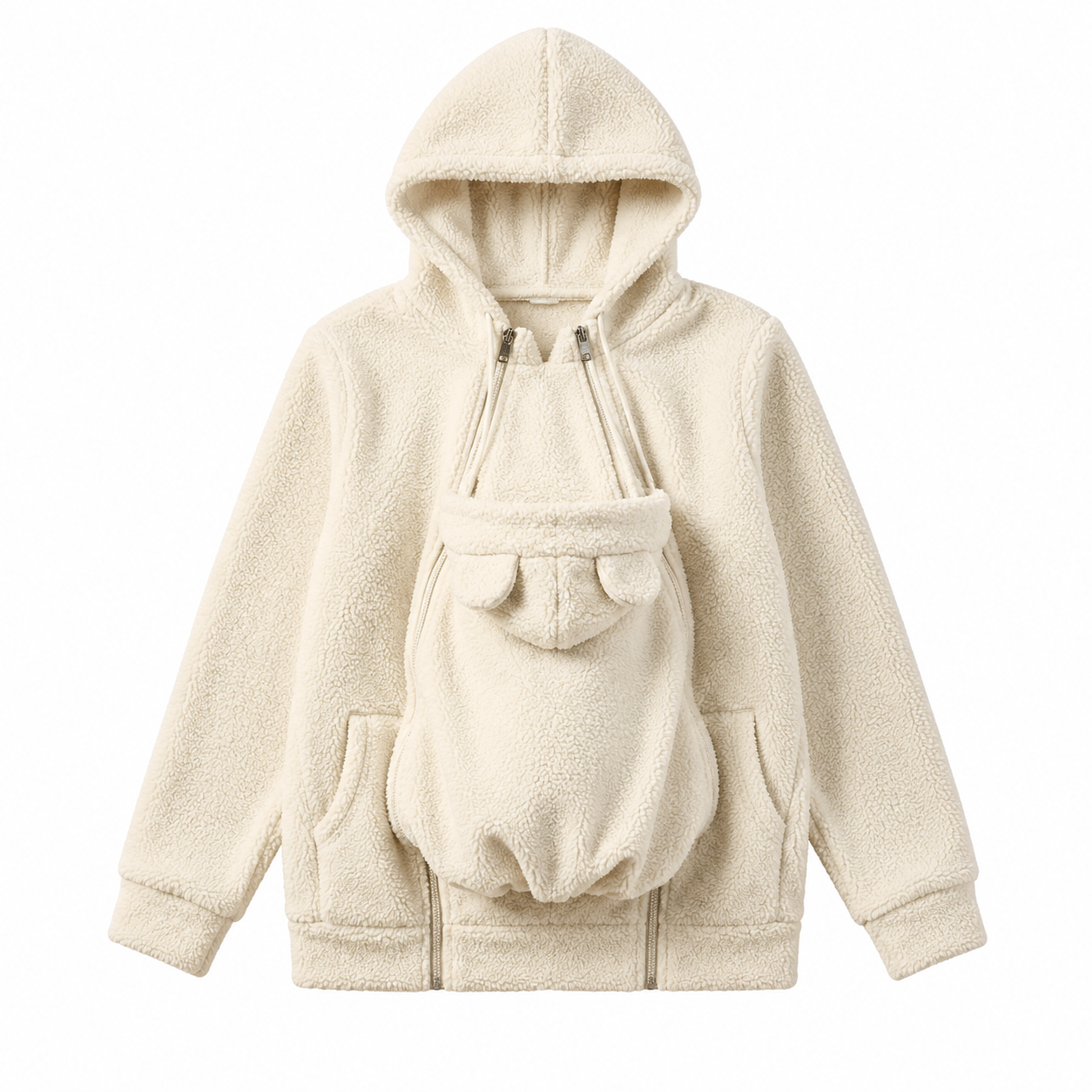 LittleKangaroo - 2-in-1 Warm Fleece Baby Carrier Hoodie