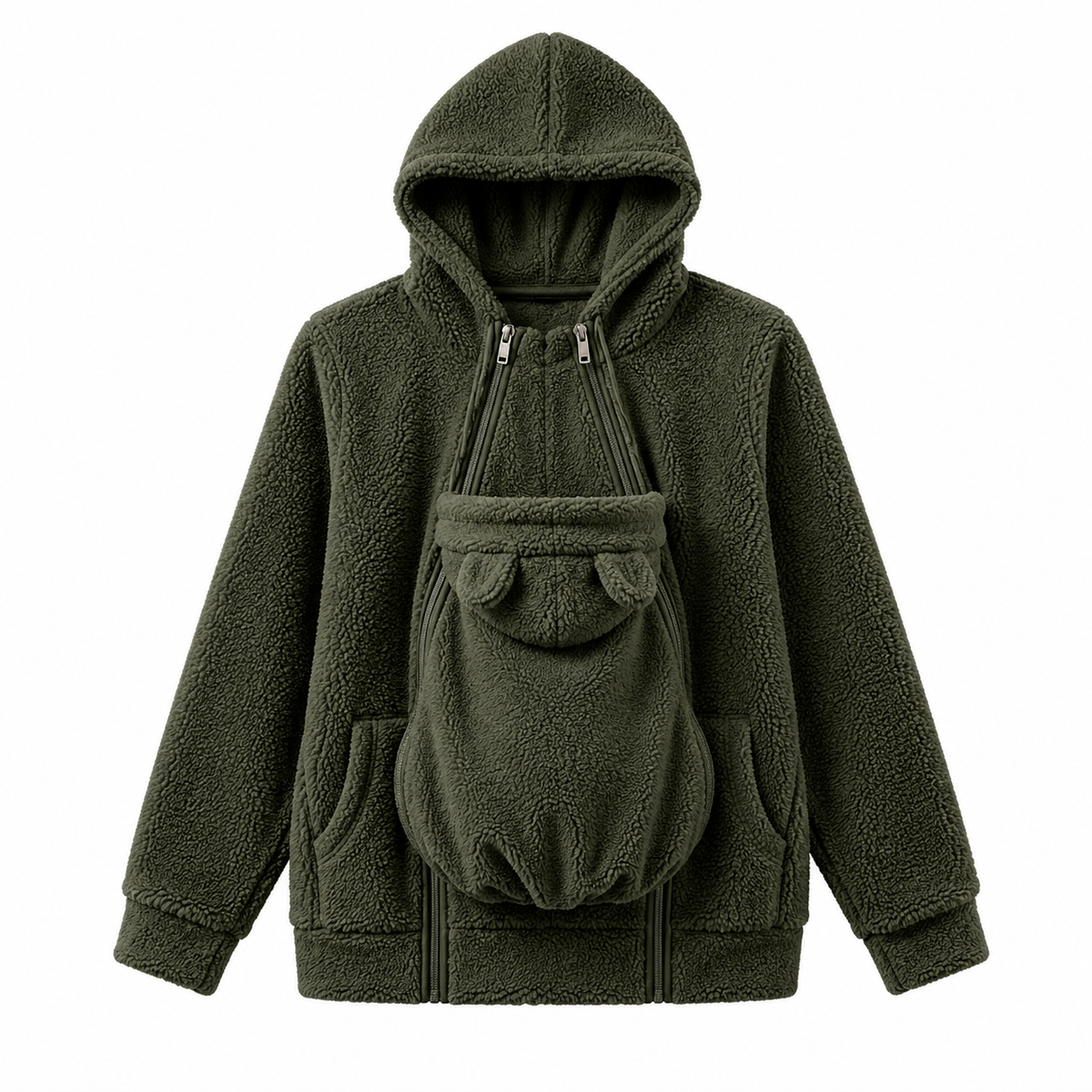 LittleKangaroo - 2-in-1 Warm Fleece Baby Carrier Hoodie